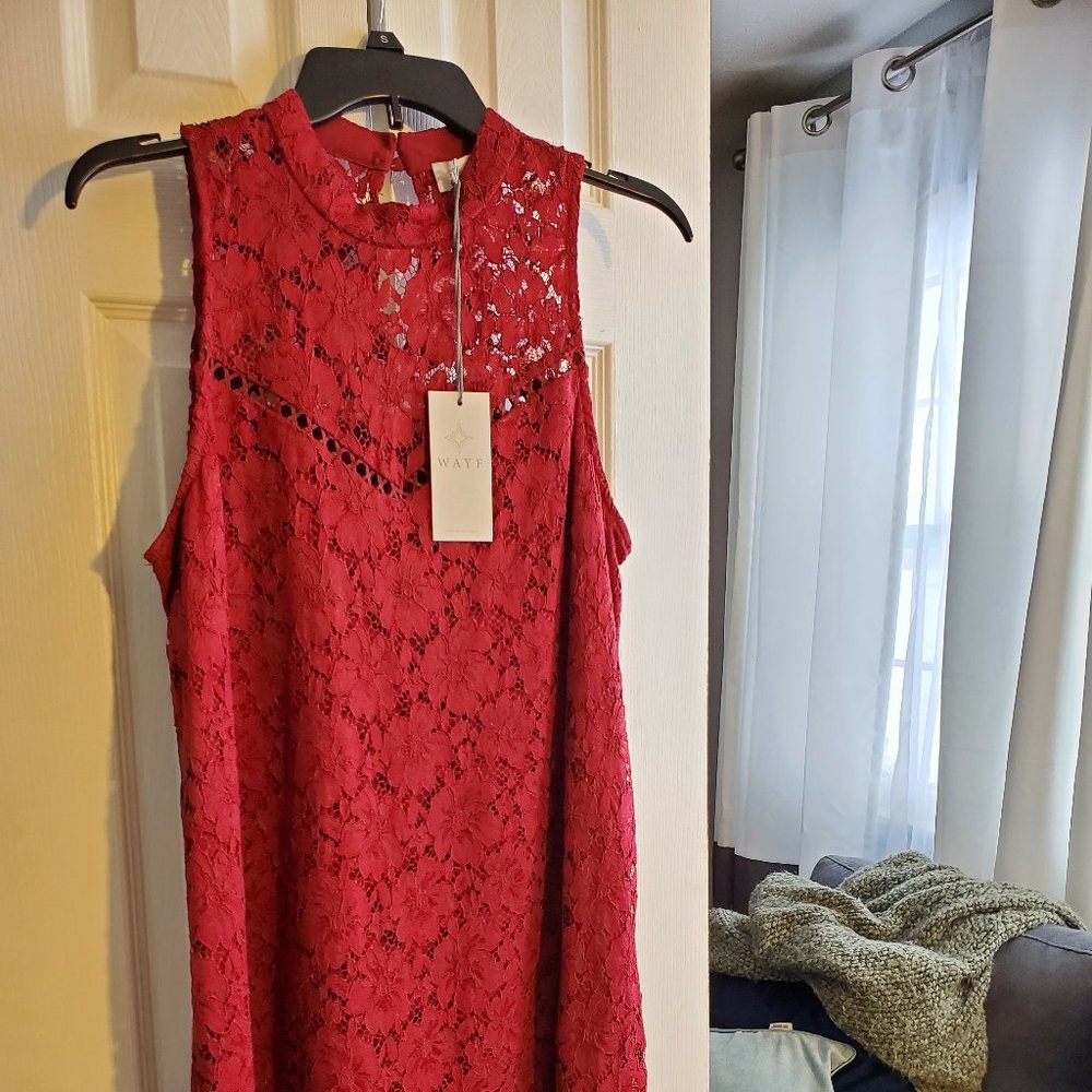 portrait lace dress